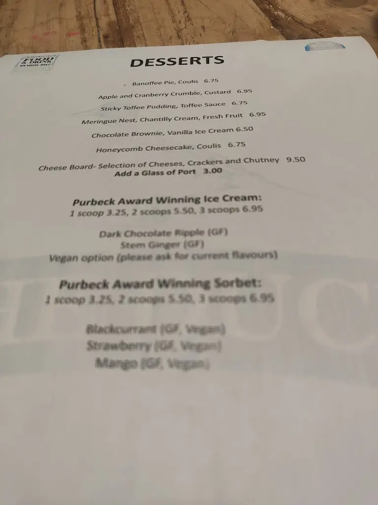 Menu_The Duck_Bridgwater_immagine_3