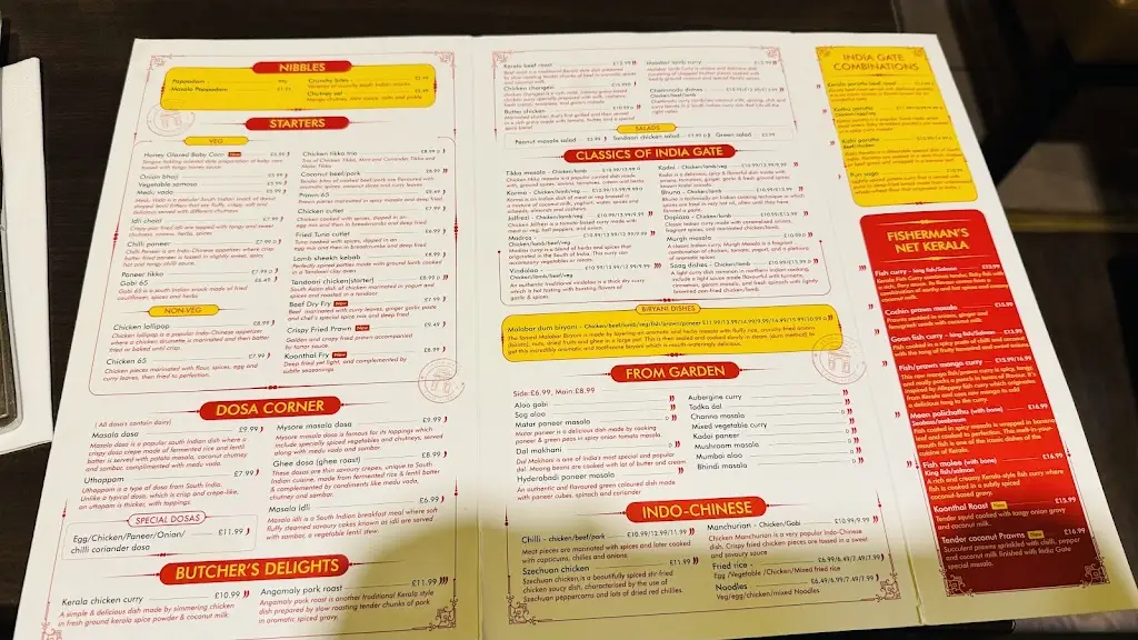 Menu_India Gate_Bridgwater_image_2