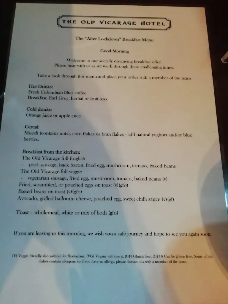 Menu_The Old Vicarage Hotel & Restaurant_Bridgwater_image_3