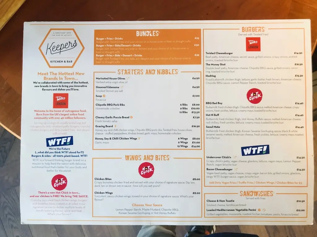 Menu_Keepers Kitchen & Bar_Bridgwater_immagine_2