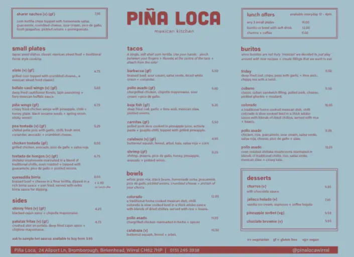 Pina Loca Mexican Restaurant restaurant in Bromborough