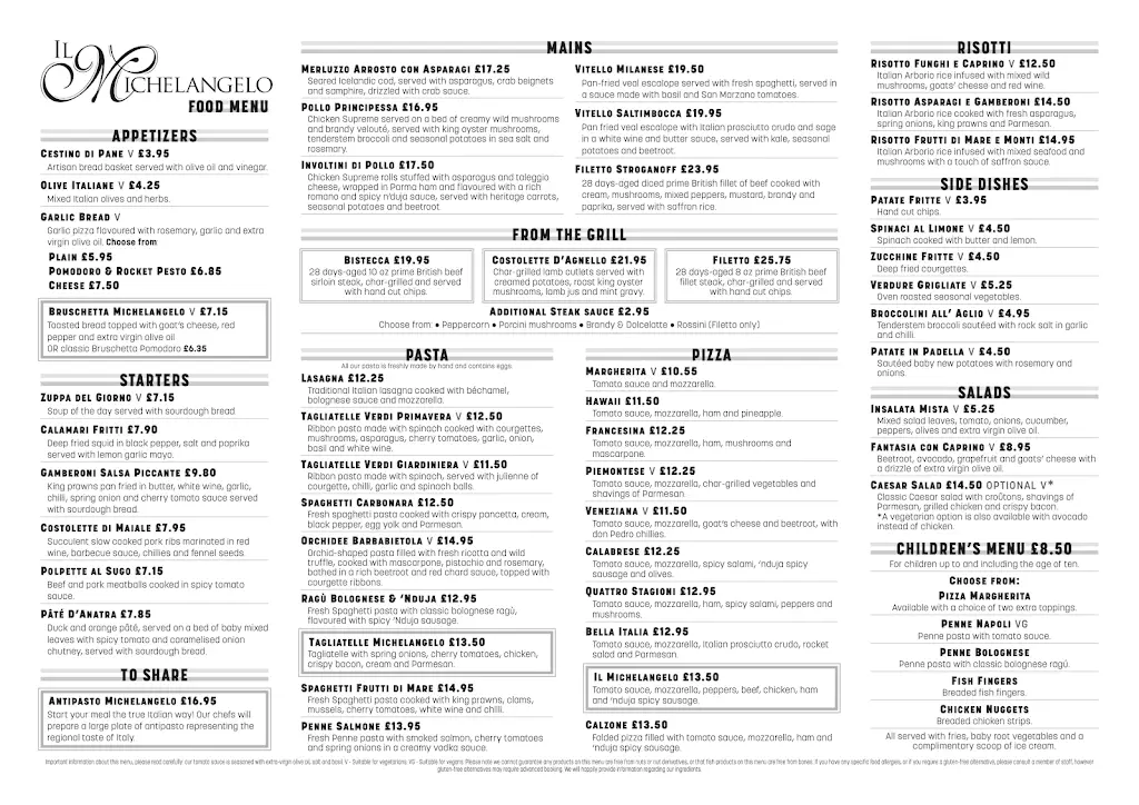 Menu_Il Michelangelo Brockmoor_Brierley Hill_image_2