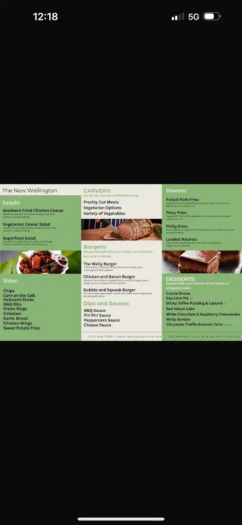 Menu_The New Wellington_Brierley Hill_image_2