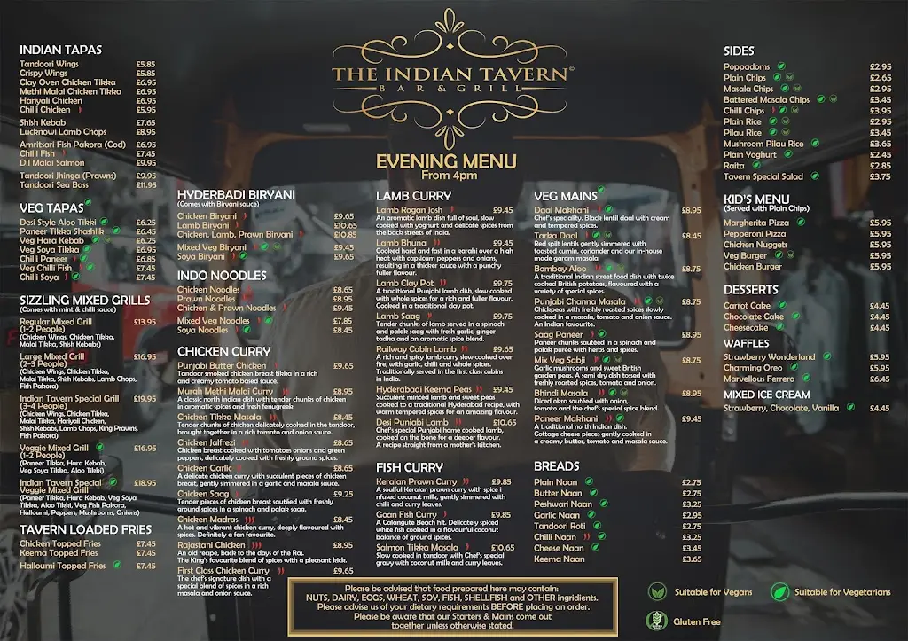 Menu_The Indian Tavern Ltd_Brierley Hill_image_1