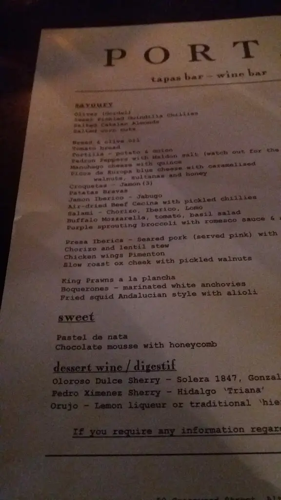 Menu_Porta Tapas Bar_Altrincham_image_2