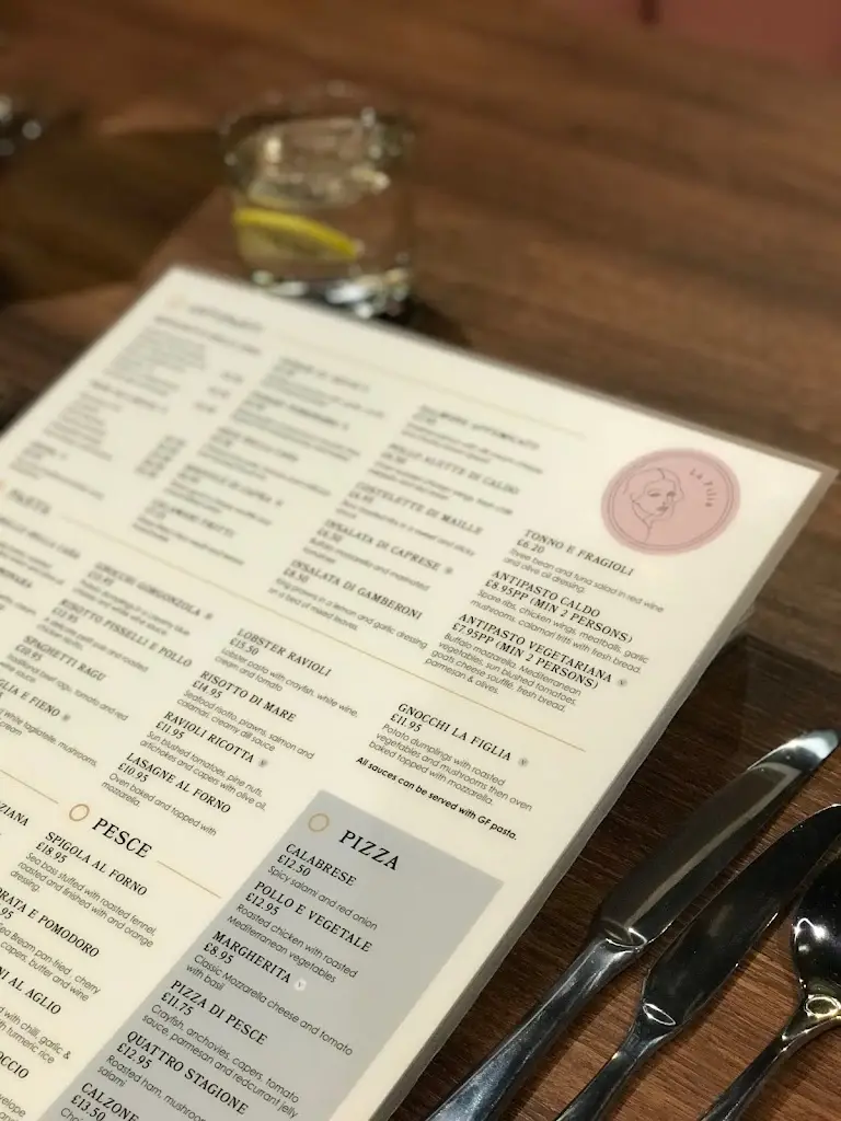 Menu_La Filia_Altrincham_immagine_1