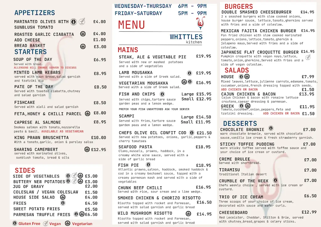 Menu_Whittles Restaurant & Bar_Broadstone_image_2