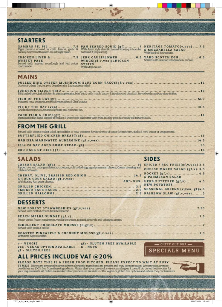 Menu_The Goods Yard_Broadstone_image_2