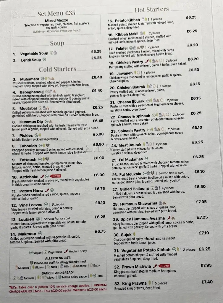 Menu_Yara Restaurant Altrincham_Altrincham_image_2