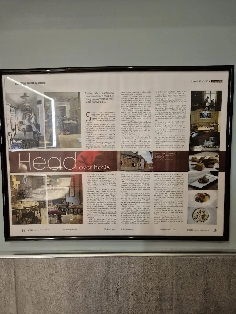 Menu_The Kings Head_Brixworth_image_3