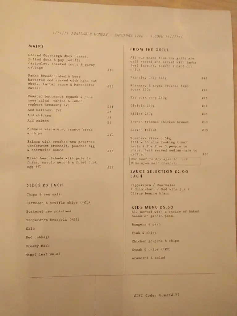 Menu_The Con Club_Altrincham_image_4