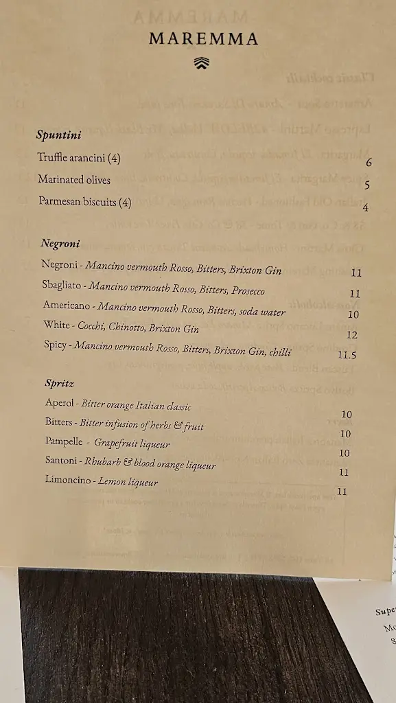 Menu_Maremma_Brixton Hill_image_1