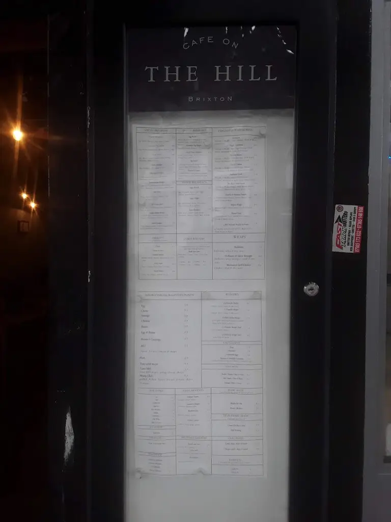 Menu_Cafe On The Hill_Brixton Hill_image_1