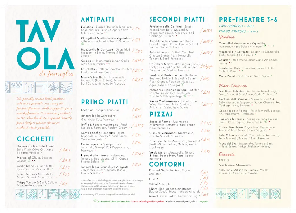 Menu_Tavola Di Famiglia Osteria_Broadwater_immagine_1