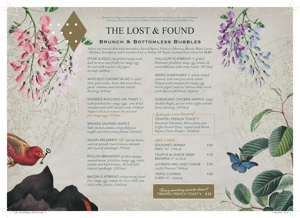 Menu_Lost & Found Bristol_Briston_image_3