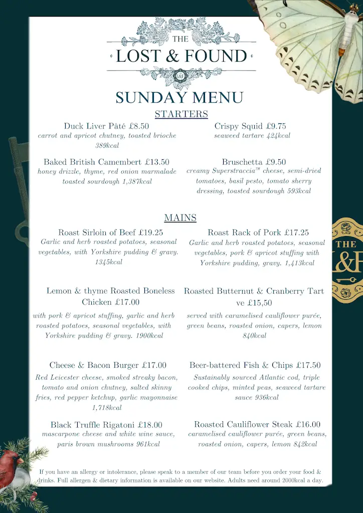 Menu_Lost & Found Bristol_Briston_image_4