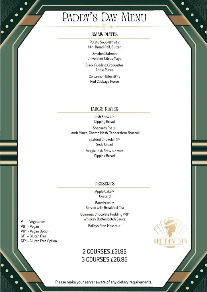 Menu_The Dry Spy_Bromsgrove_image_1