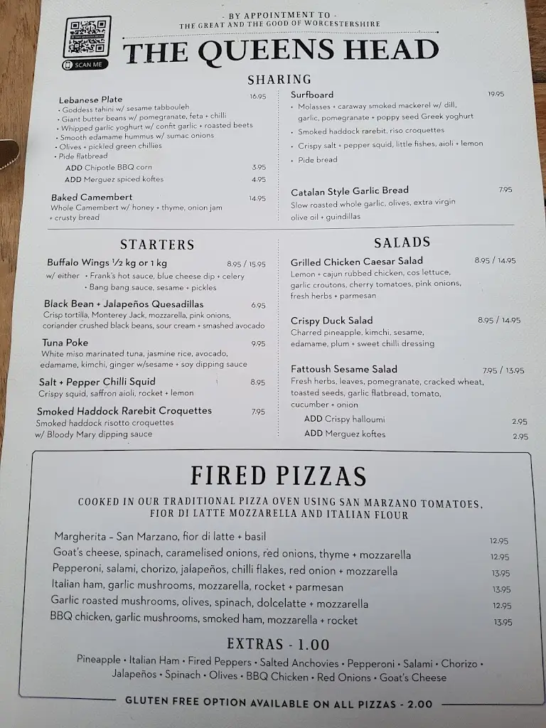 Menu_The Queens Head_Bromsgrove_image_4