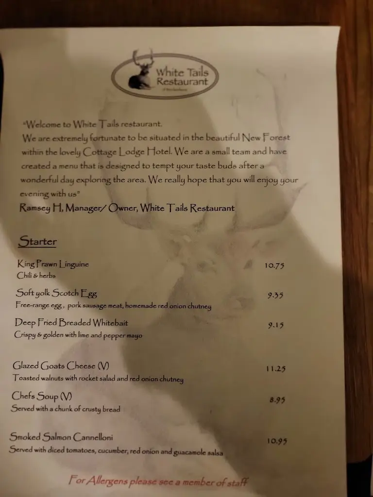 Menu_White Tails Restaurant_Brockenhurst_image_1