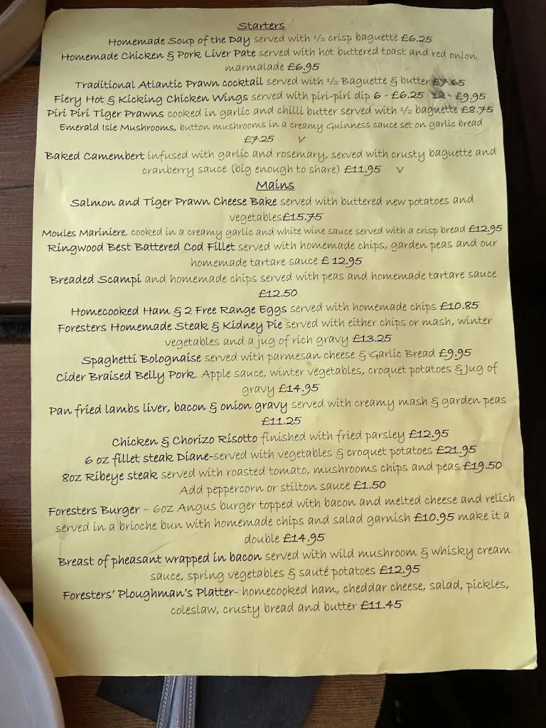 Menu_Foresters Arms_Brockenhurst_image_2