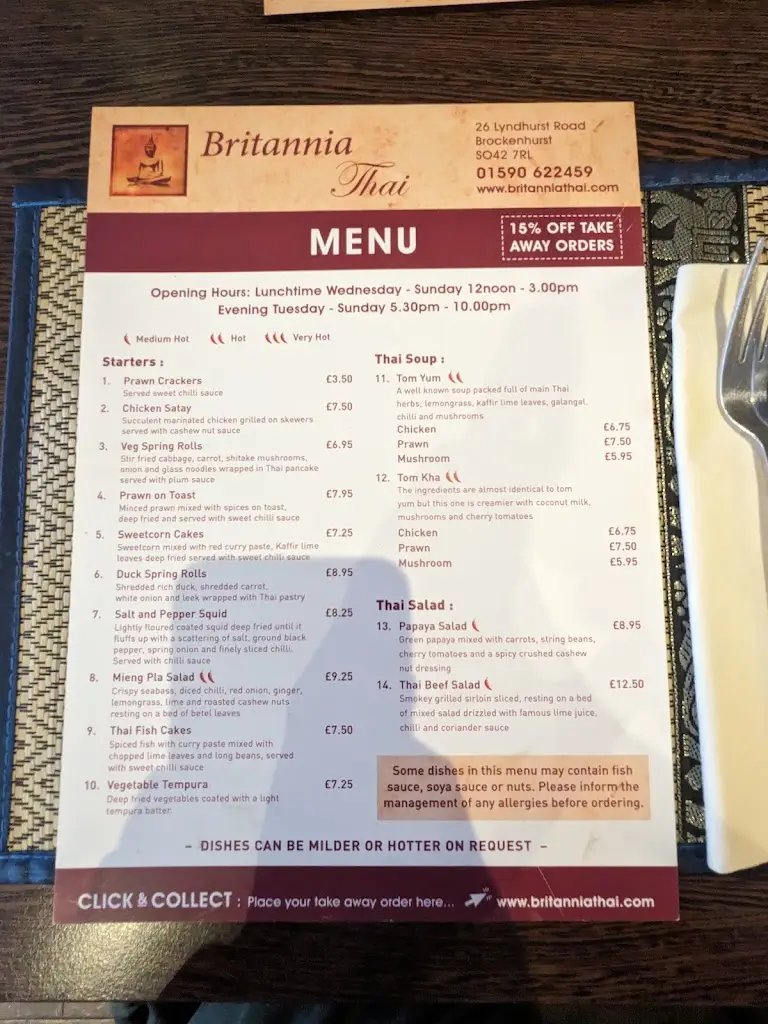 Menu_Britannia Thai_Brockenhurst_image_2