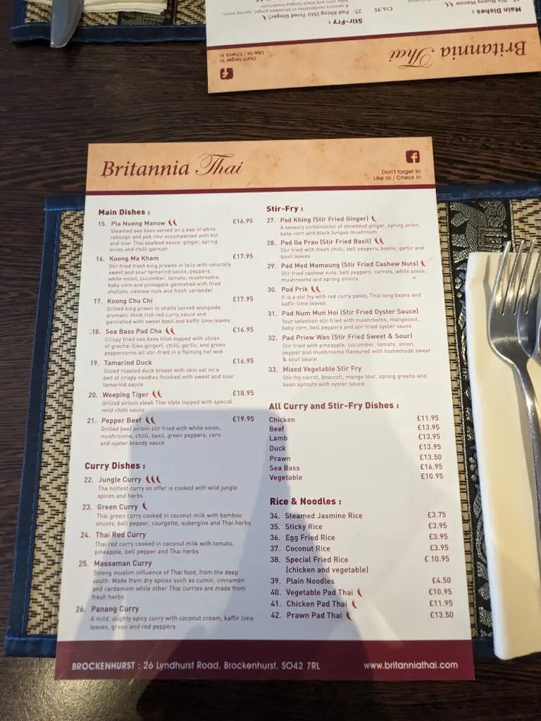 Menu_Britannia Thai_Brockenhurst_image_3