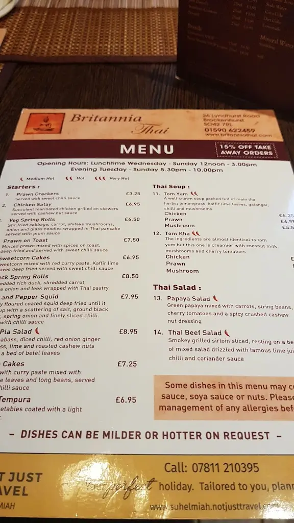 Menu_Britannia Thai_Brockenhurst_image_4