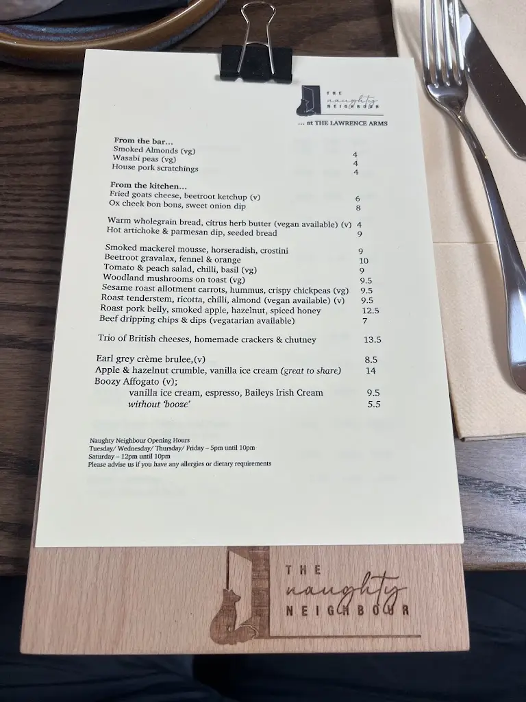 Menu_The Naughty Neighbour_Brockley_image_3