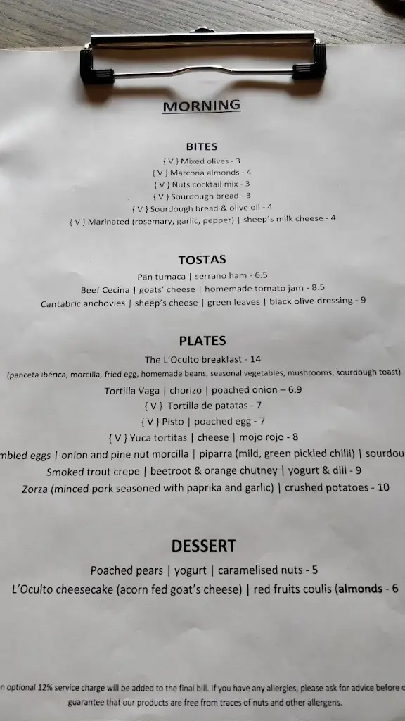 Menu_L'Oculto Cocina - Wine Bar - Shop_Brockley_image_2