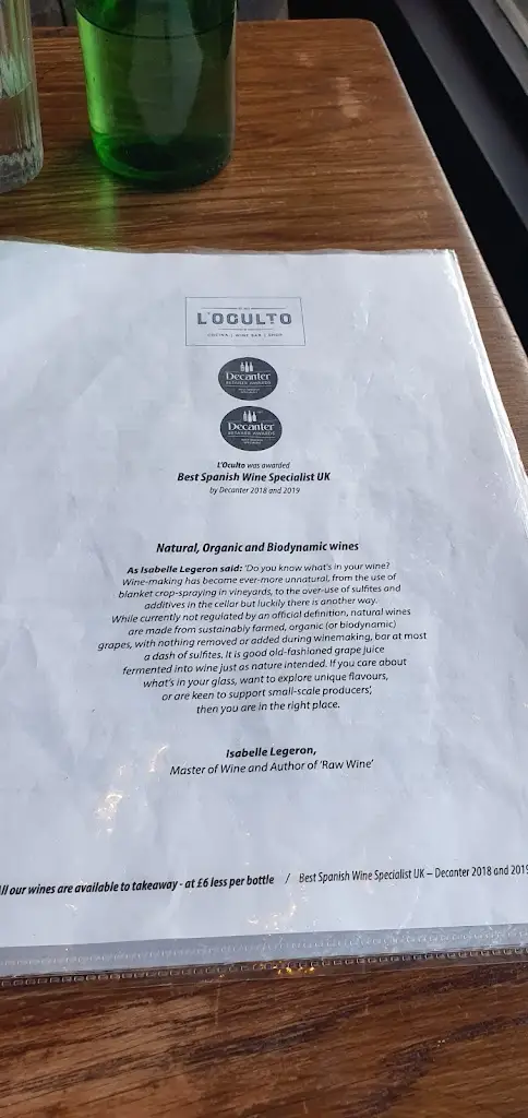 Menu_L'Oculto Cocina - Wine Bar - Shop_Brockley_image_4