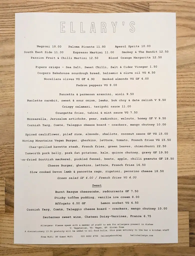 Menu_Ellary's_Brockley_image_1