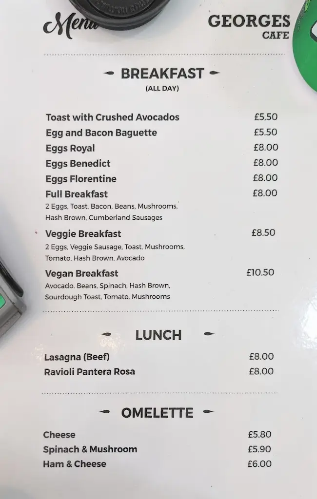 Menu_George’s Cafe Brockley_Brockley_image_1