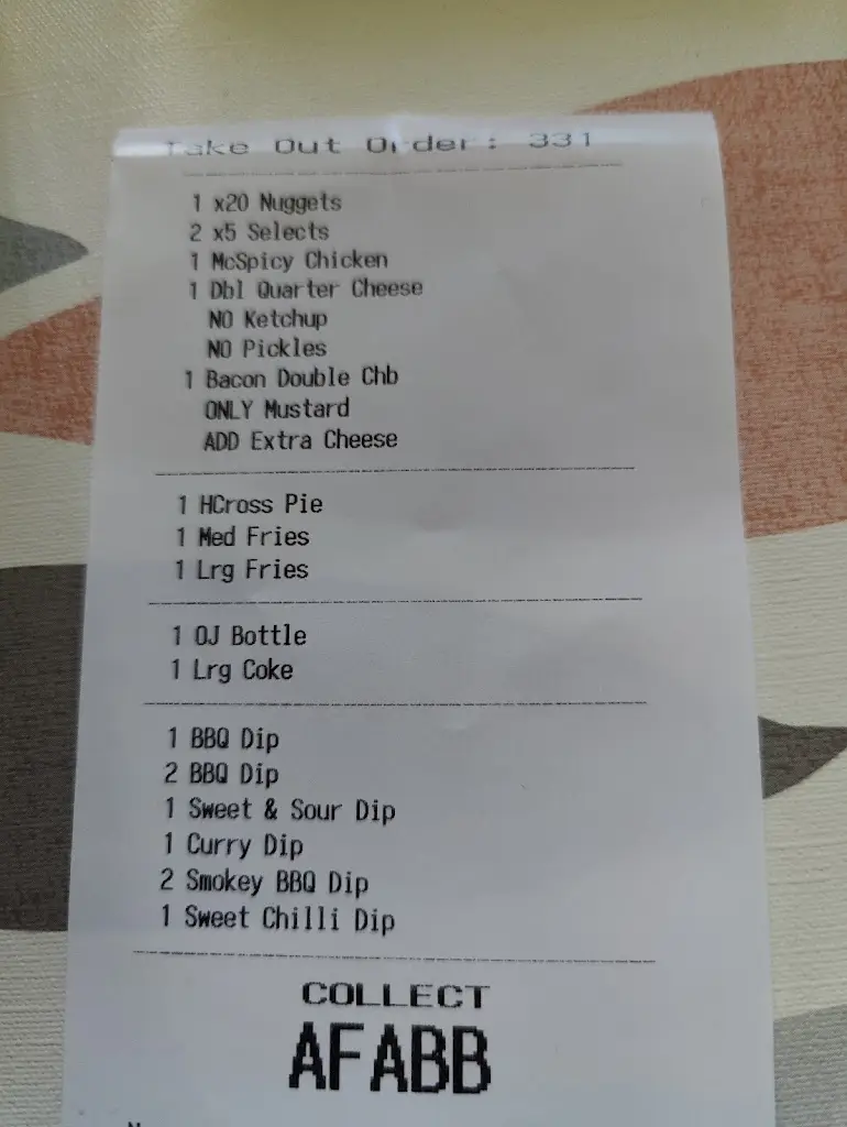 Menu_McDonald's_Adwick le Street_image_2