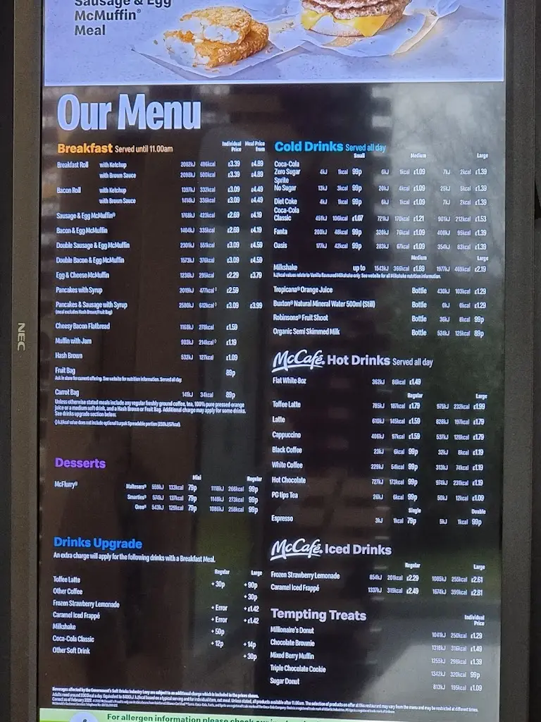 Menu_McDonald's_Adwick le Street_image_3