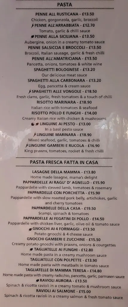 Menu_La Pappardella_Brompton_image_1