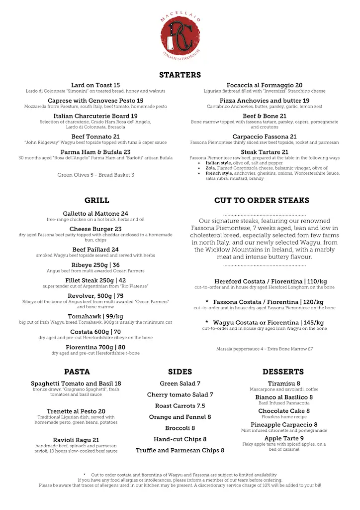 Menu_Macellaio RC South Kensington_Brompton_imagen_1