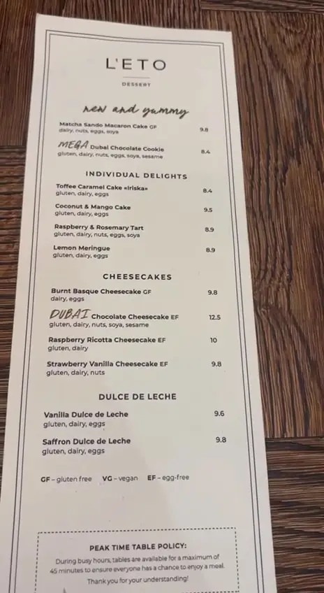 Menu_L'ETO Brompton Road_Brompton_image_2