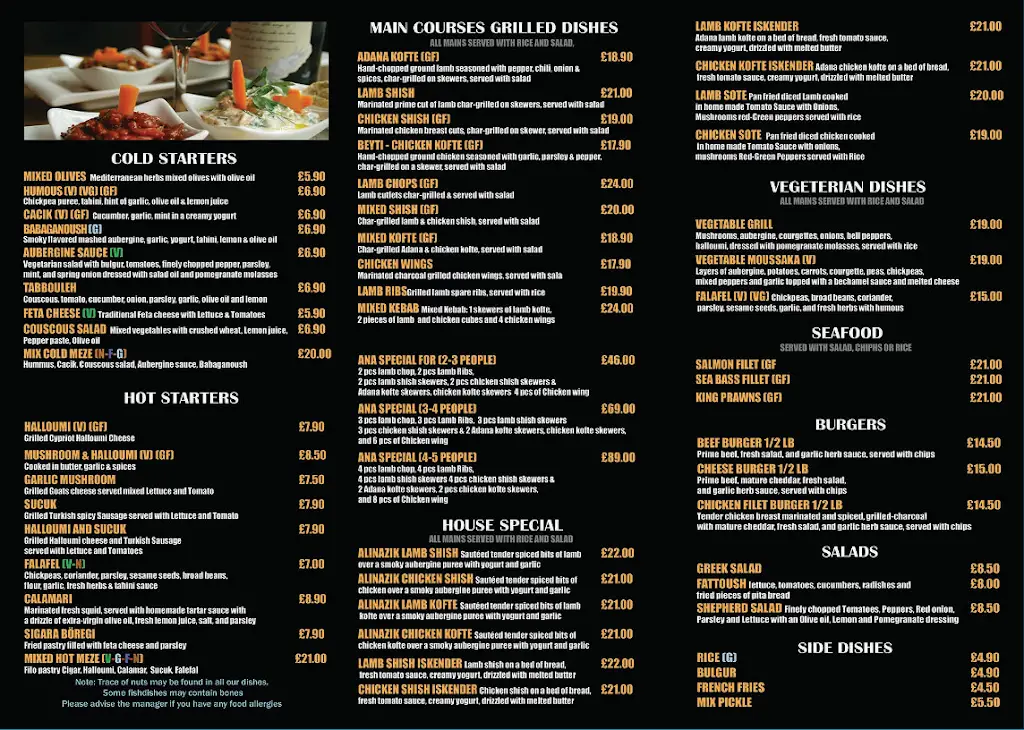 Menu_ANA Turkish Restaurant and Bar_Brompton_image_1