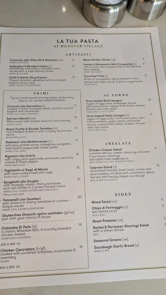 Menu_La Tua Pasta - Bicester Village_Ambrosden_image_4