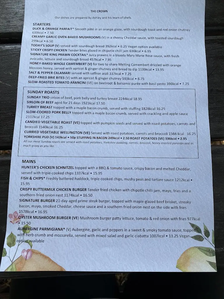 Menu_The Crown_Broxbourne_immagine_1