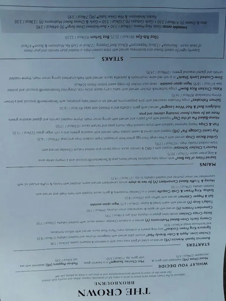Menu_The Crown_Broxbourne_immagine_2