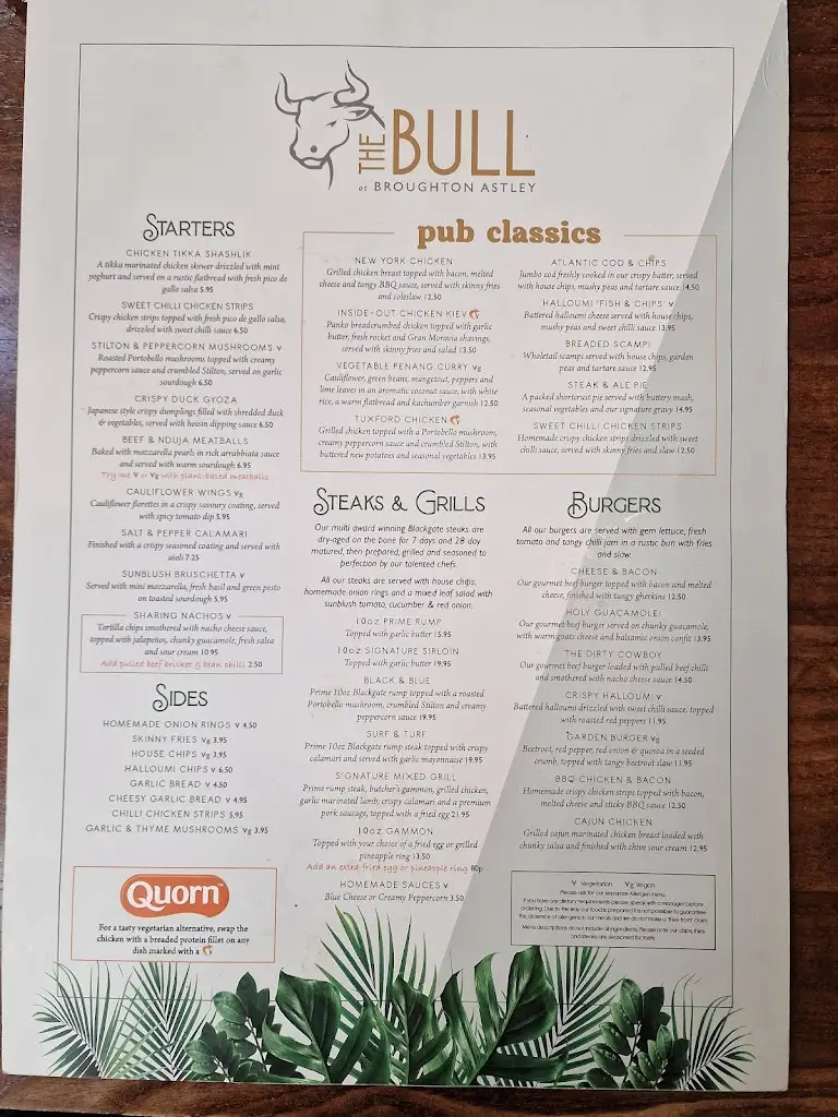 Menu_The Bull at Broughton Astley_Broughton Astley_image_4
