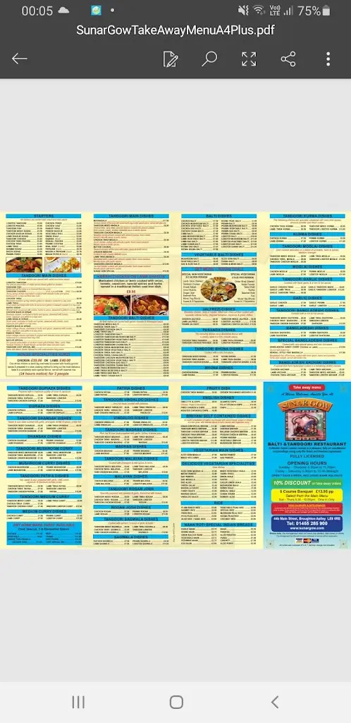 Menu_Sunargow Tandoori_Broughton Astley_image_3