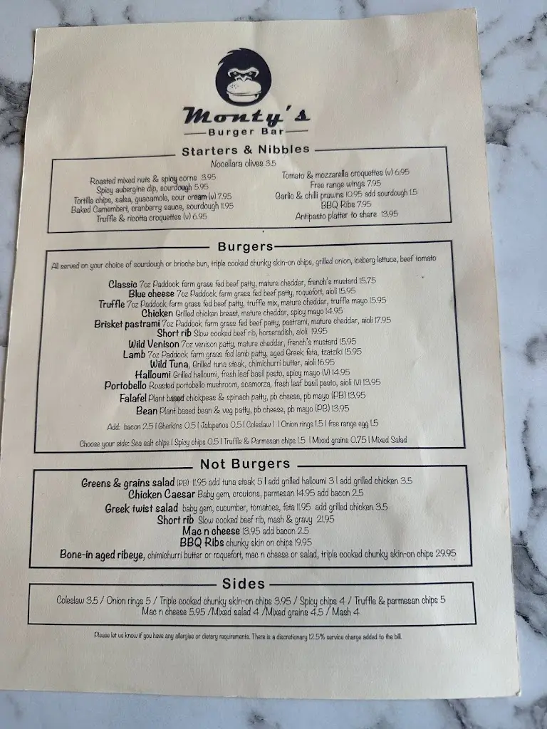 Menu_Monty's burger bar_Ambrosden_image_4