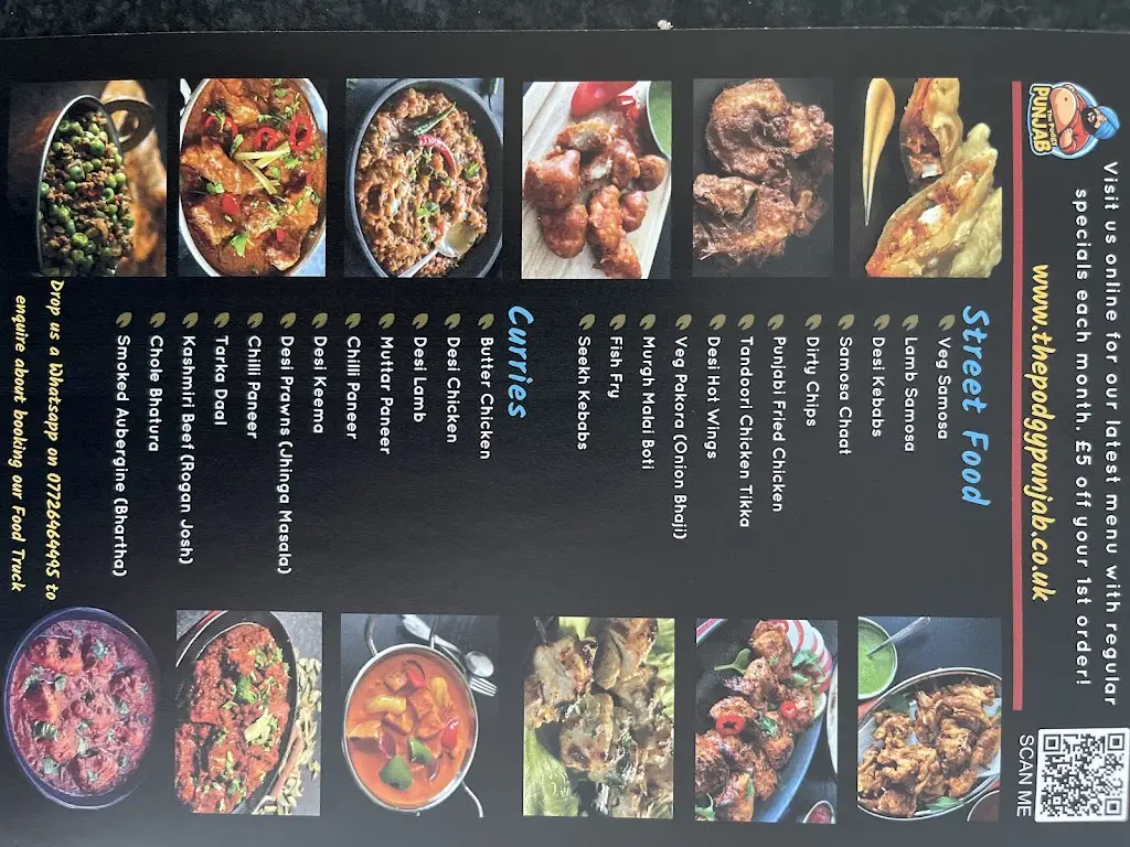 Menu_The Podgy Punjab_Broughton Astley_image_1