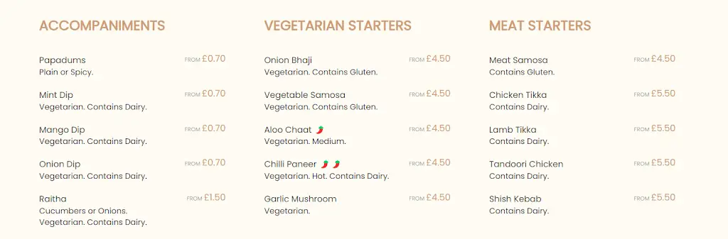 Menu_Queens Tandoori_Broughton Astley_image_1