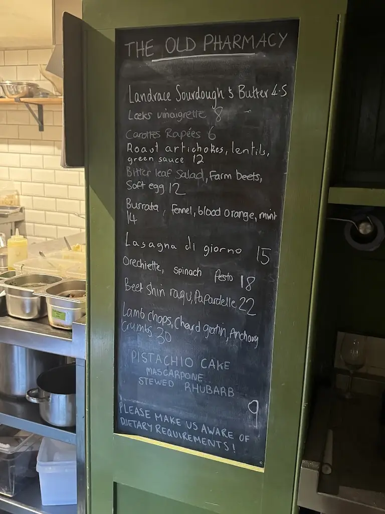 Menu_The Old Pharmacy_Bruton_image_1