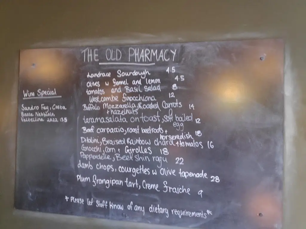 Menu_The Old Pharmacy_Bruton_image_4