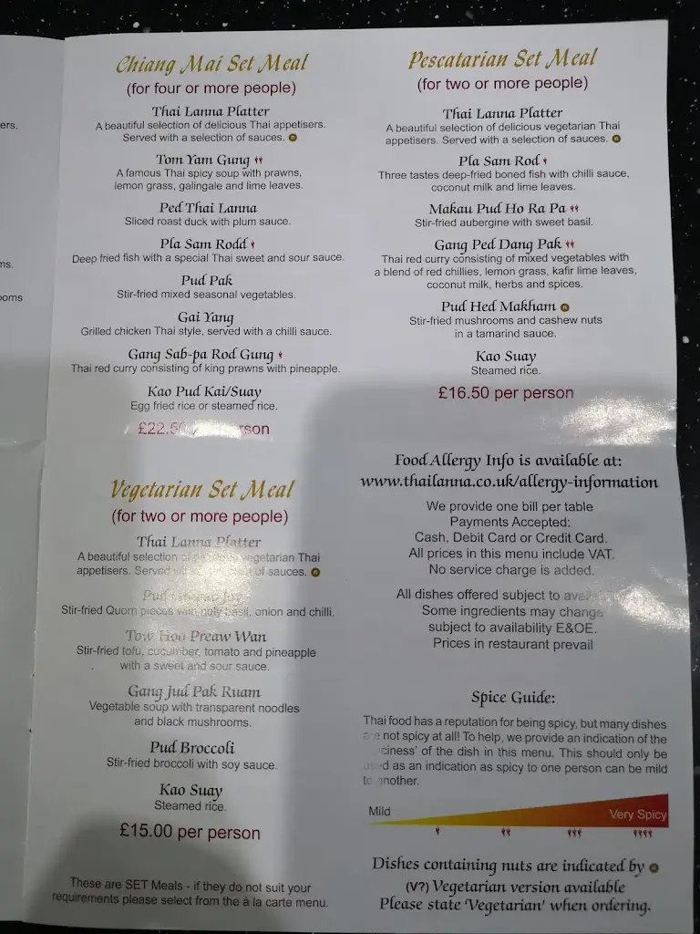 Menu_Thai Lanna - Chasewater_Brownhills_image_2