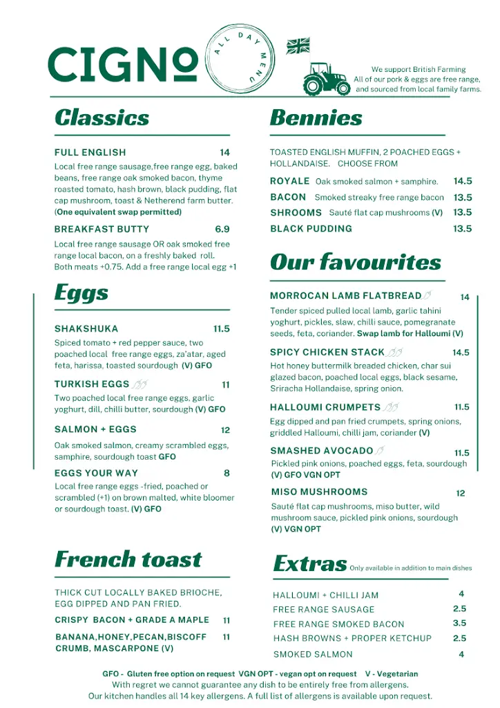 Menu_CIGNO - Coffee Shop & Kitchen_Brownhills_image_1